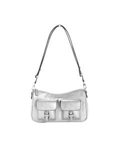 Shoulder Bag Kassie Covertible Plateado